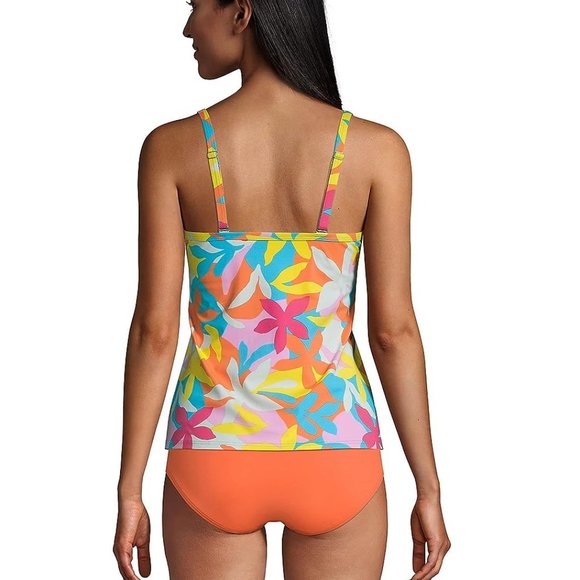 NWT Lands' End Women's Tie Front Underwire Tankini Swim Top Size 14 $75 FLF154 - Picture 2 of 5